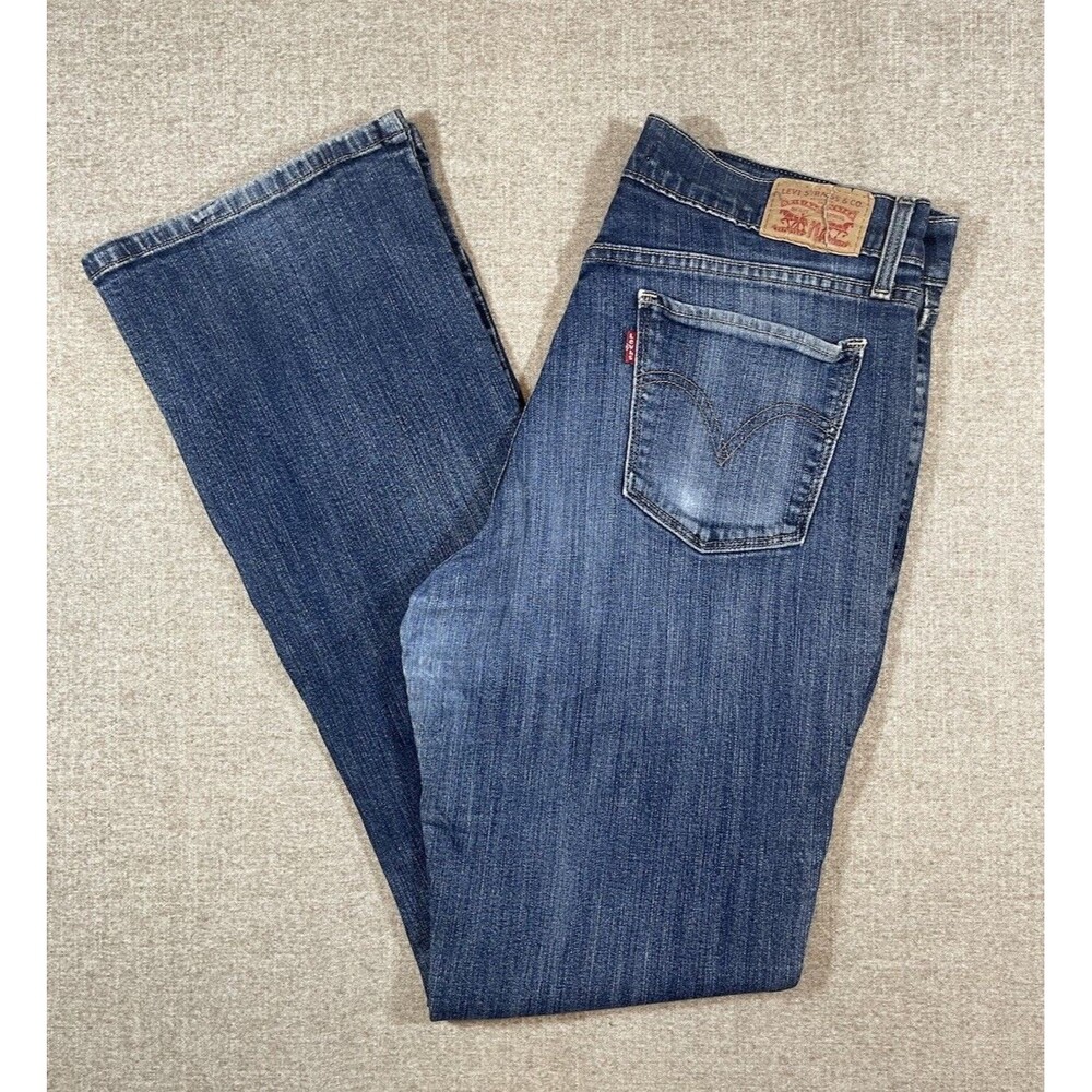 Levis 515 Womens Classic Bootcut 5 Pocket Denim Blue Jeans Size 12 *Flaws*